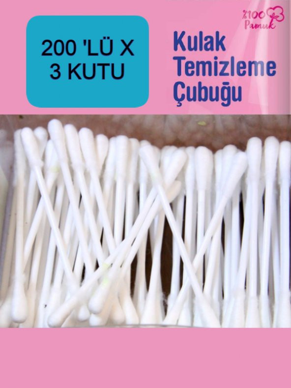 nistabolje 3 Kutu Kulak Çöpü Pamuklu Kulak Temizleme Çubuğu ürün görseli 1