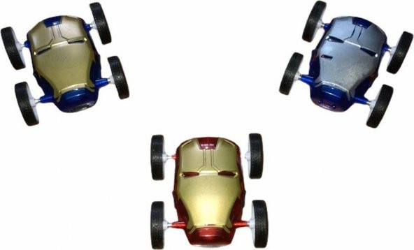 Turkafone Marvel Iron Man Sürtmeli Takla Atan Araba 3 Lü Set ürün görseli 1