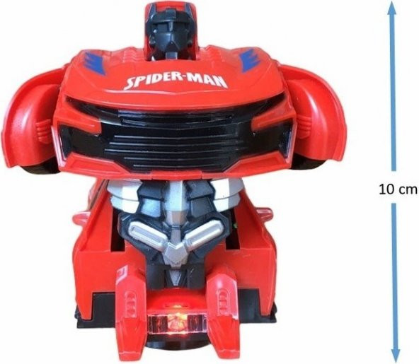 Turkafone Spiderman Örümcek Adam Araba Işıklı Sesli Robot Araba ürün görseli 1