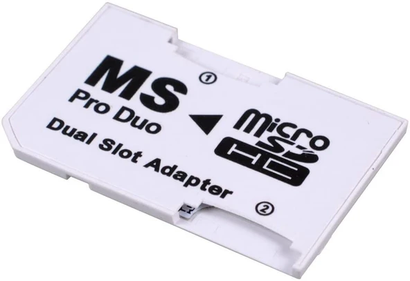 Memory Stick Pro Duo ÇİFT SLOT Adaptör Mikro SD Çevirici Adaptör Memory Stick Adaptör MS Pro Duo ürün görseli 1