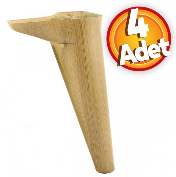 Mobilya Kanepe Puf Koltuk Ayağı Baza Ayak Kahverengi 20 cm 4 ADET ürün görseli 1