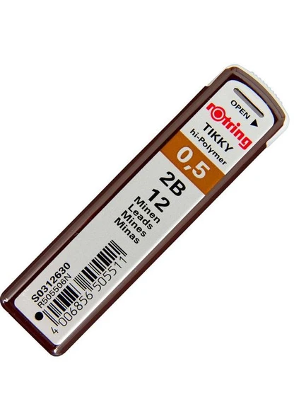 ROTRING MIN 05mm 2B TEKLI (S0312630) ürün görseli 1