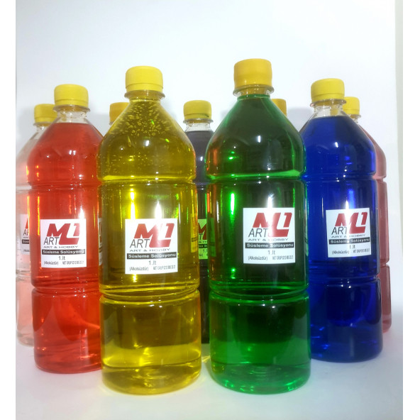 M1 ART Hediyelik Süsleme Solüsyonu Limon Esanslı 1 lt (Alkolsüz Kolanya) ürün görseli 1