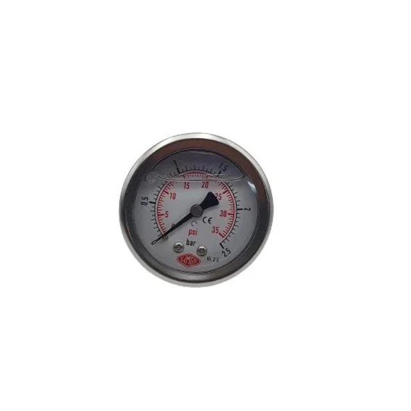 Manometre Gliserinli Arka Çıkışlı Q52 - 0 - 2.5 Bar 1/4 ürün görseli 1