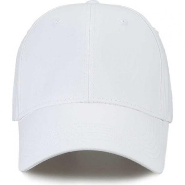 Unisex Beyaz Düz Şapka - Resim 4