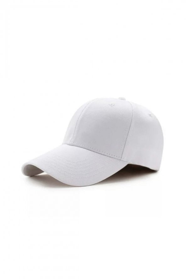 Unisex Beyaz Düz Şapka ürün görseli 1