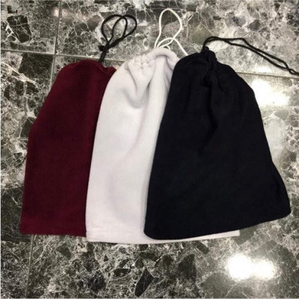 Unisex Siyah Polar Boyunluk - Resim 3