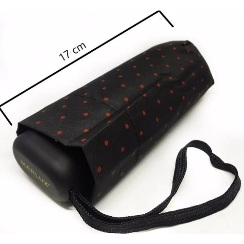 Marlux Mini Cep  Bayan Şemsiye, Kırmızı Puanteli  17 cm, Ultra Mini Şemsiye ürün görseli 1