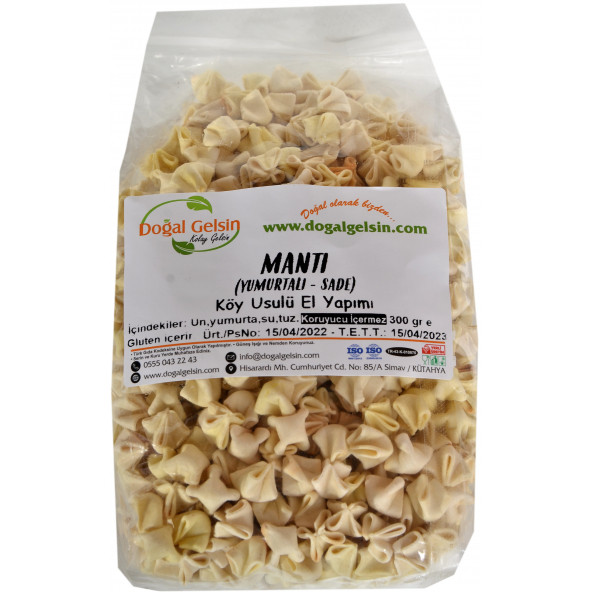 Doğal Gelsin Ev Mantısı (Yumurtalı-Sade) - 300 gr ürün görseli 1