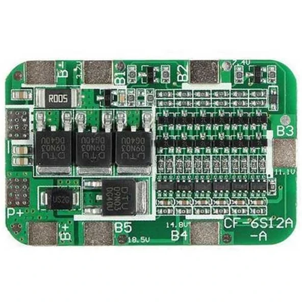 6s 15A 24V Li-ion 18650 BMS PCM Pil Koruma 6 Pil Lion Lipo Pil ürün görseli 1