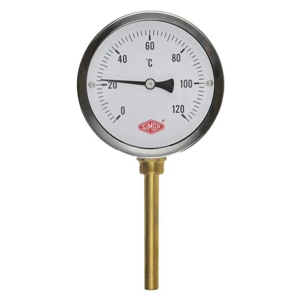 Termometre Alttan Çıkışlı Q100 - 0 - 160°C 15 Cm 1/2 ürün görseli 1