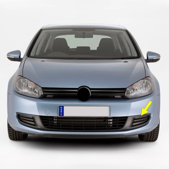 VW Golf 6 2009-2012 Ön Tampon Sol Sis Farı Izgarası Sissiz 5K0853665A ürün görseli 1