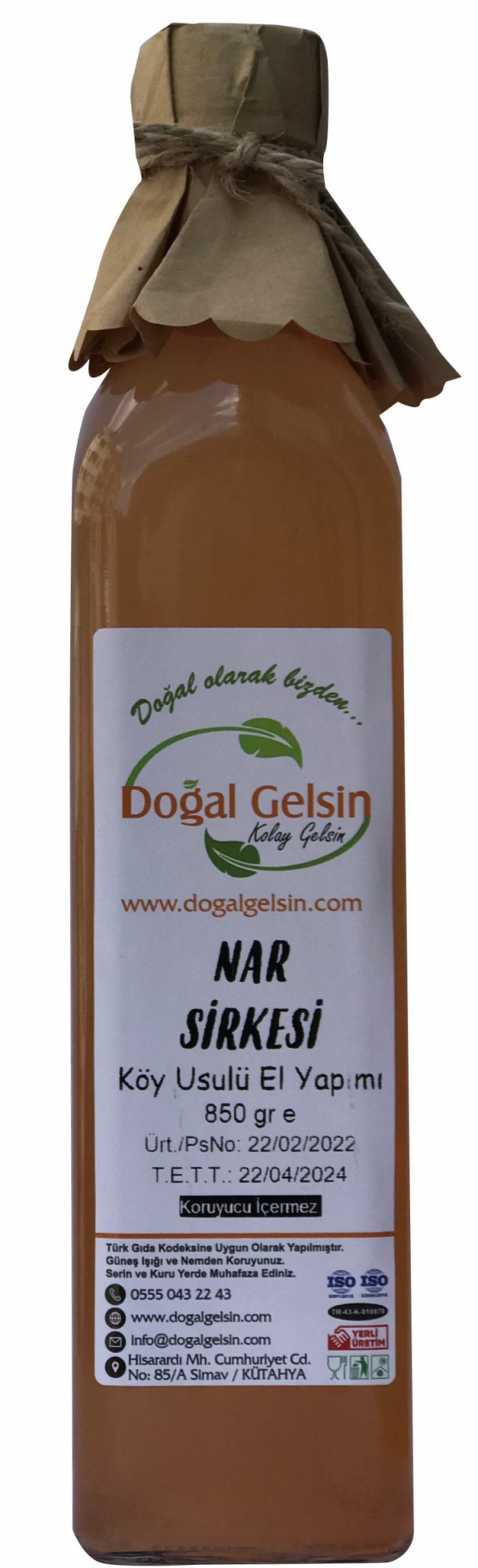 Doğal Gelsin Nar Sirkesi - 500 ml ürün görseli 1
