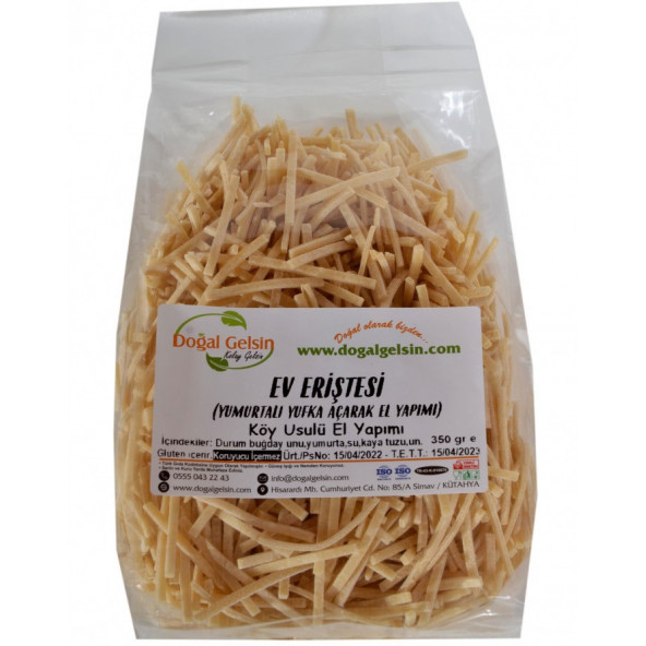 Doğal Gelsin Sade Ev Eriştesi - 350 gr ürün görseli 1