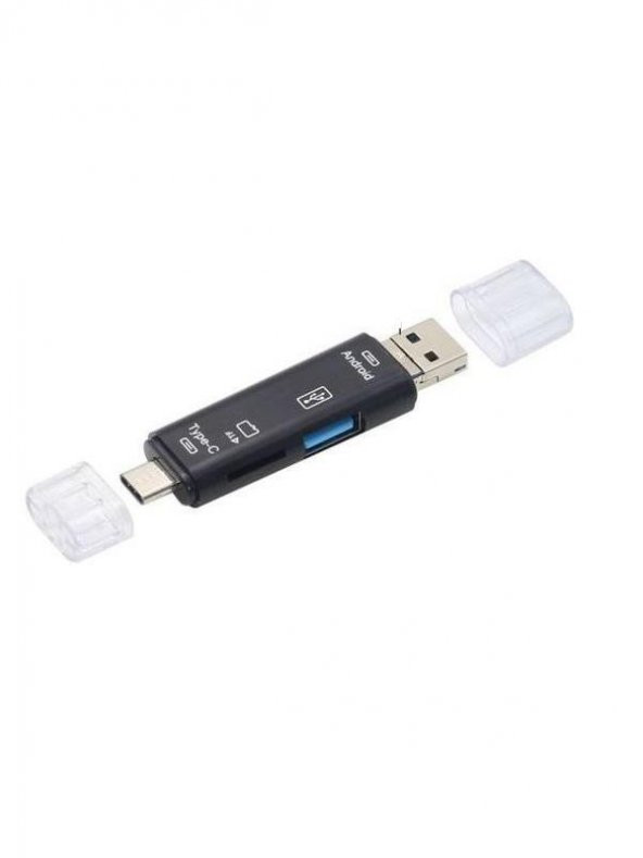 Micro USB -Type c - Usb Telefon Adaptörü Micro SD/SD Kart/USB Okuyucu Dönüştürücü ürün görseli 1