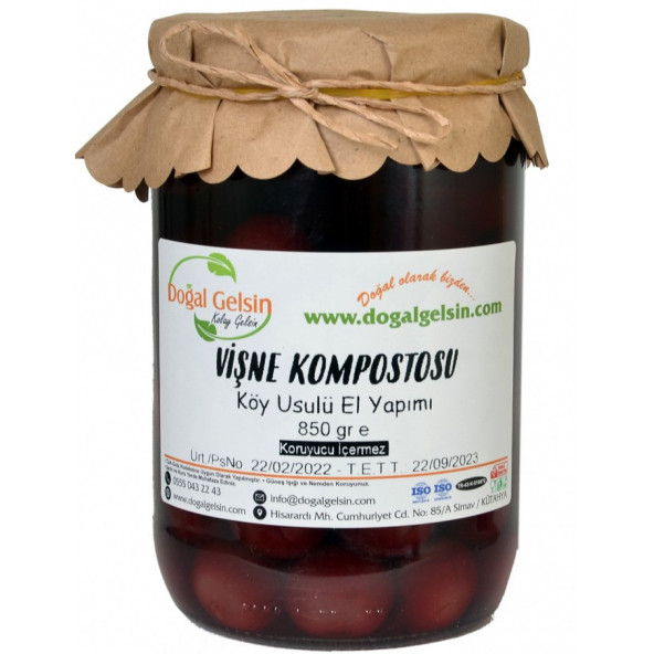 Doğal Gelsin Vişne Kompostosu - 850 gr ürün görseli 1