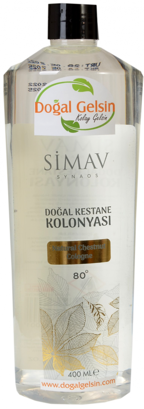 SİMAV Coğrafi İşaretli Kestane Özlü ve Termal Sulu Kolonya - 400 ml ürün görseli 1