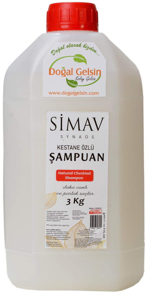 Simav Synaus Kestane Özlü ve Termal Sulu Şampuan - 5 lt ürün görseli 1