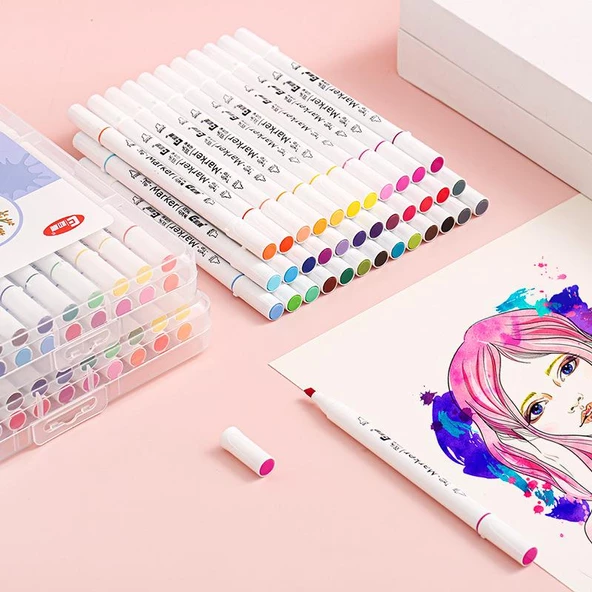Valkyrie 36 Adet Slim Marker Kalem Seti - Resim 3