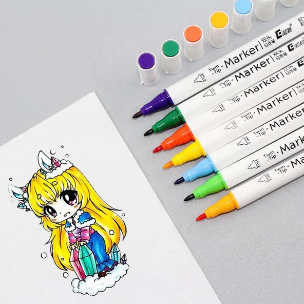 Valkyrie 36 Adet Slim Marker Kalem Seti - Resim 9
