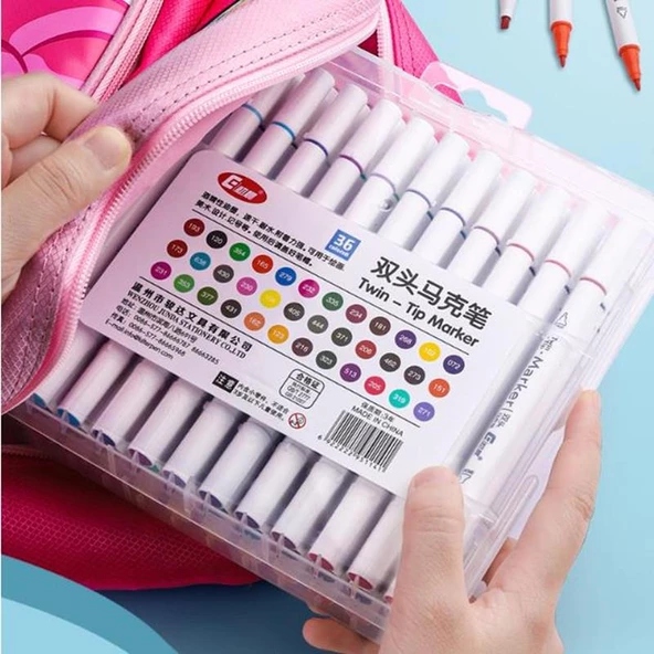 Valkyrie 48 Adet Slim Marker Kalem Seti - Resim 9