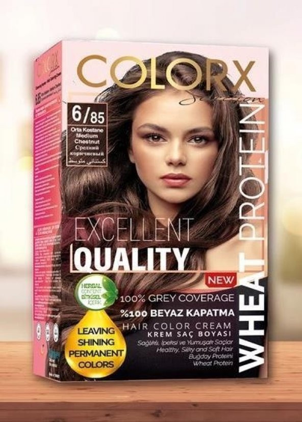 Colorx Saç Boyası Tekli Set - 6.85 ORTA KESTANE ürün görseli 1