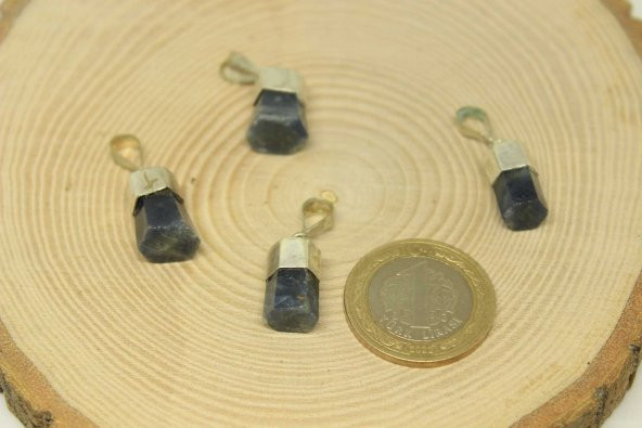 Safir Taşı 925 Ayar Gümüş Aparatlı Kolye Ucu ürün görseli 1
