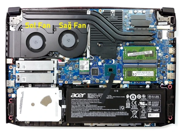 Acer Aspire Nitro AN515-54-58MG Fan V2 (Sol Fan) ürün görseli 1