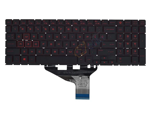 Hp Omen 15t-dc000 Klavye Işıklı VER.2 (Kırmızı) ürün görseli 1