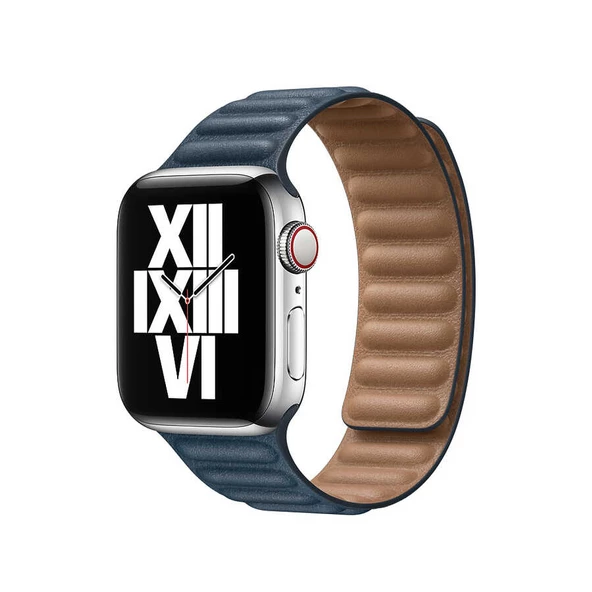 Apple Watch 42mm KRD-34 Deri Görünümlü Kordon - Resim 8