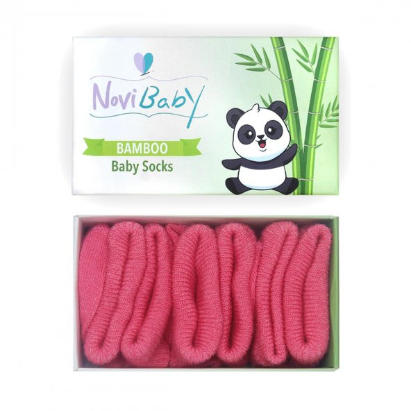 Novibaby 3lü Bambu Yenidoğan Bebek Çorap I Candy I 0-6 ay ürün görseli 1