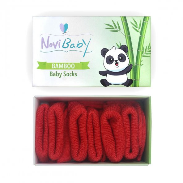 Novibaby 3lü Bambu Yenidoğan Bebek Çorap I Rudy I 0-6 ay ürün görseli 1
