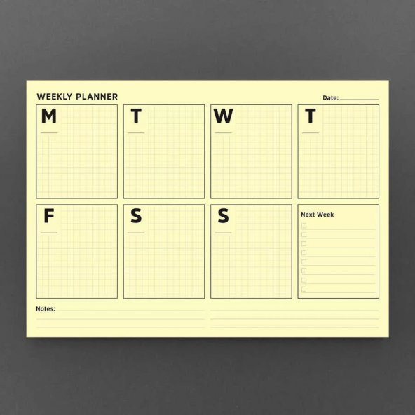 Sarı Sayfalar Haftalık Plan Defter - Yellow Page Weekly Planner - Resim 2