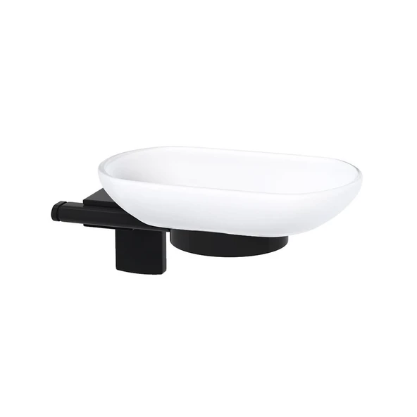 Tema Premium Serisi Banyo Sabunluk Mat Siyah ürün görseli 1