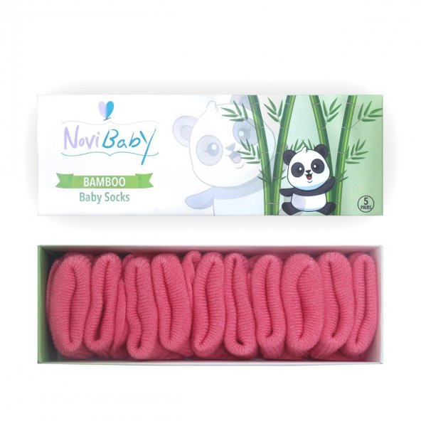 Novibaby 5li Bambu Yenidoğan Bebek Çorap I Candy I 0-6 ay ürün görseli 1