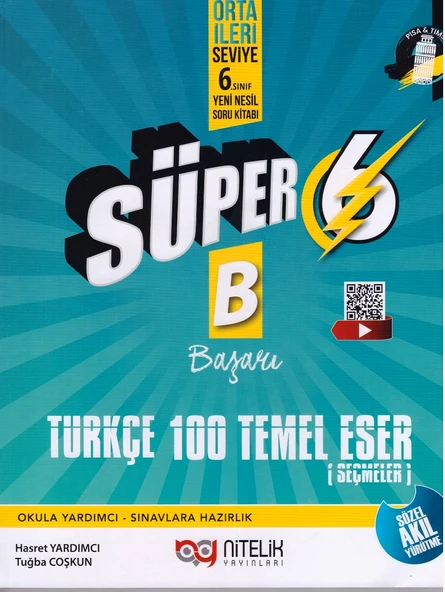NİTELİK 6.SINIF SÜPER TÜRKÇE 100 TEMEL ESER ürün görseli 1