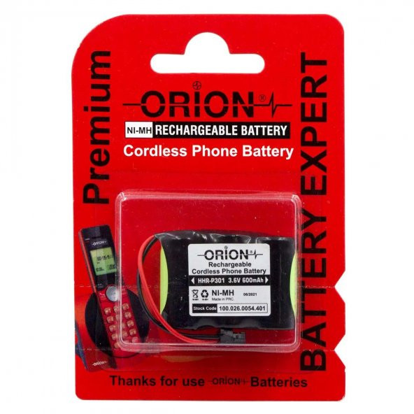 Orion HHR-P301 3.6V 600mAh Telsiz Telefon Pili ürün görseli 1