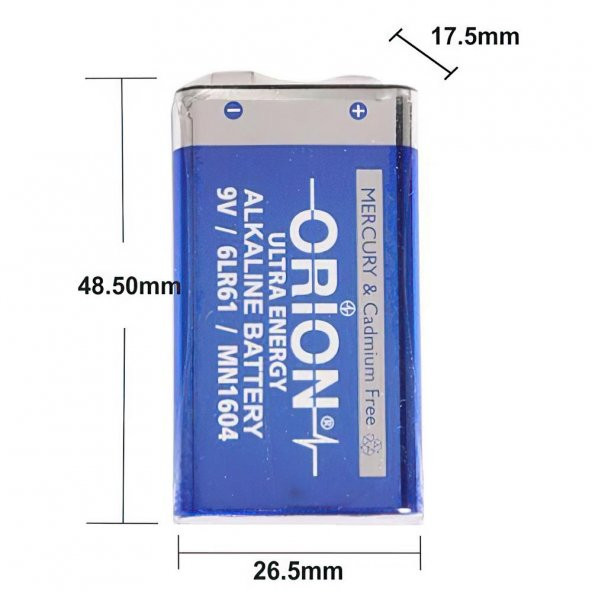 Orion 9V Alkalin Pil - Dökme - Resim 3