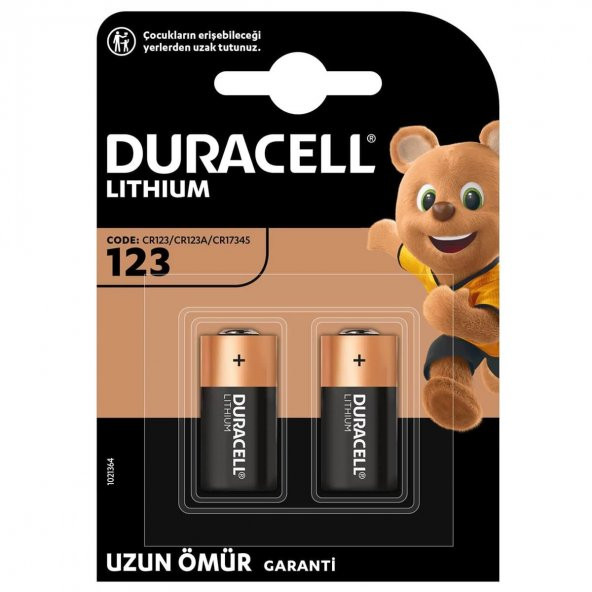 Duracell Cr123a 3V Lityum Pil 2Li Paket ürün görseli 1