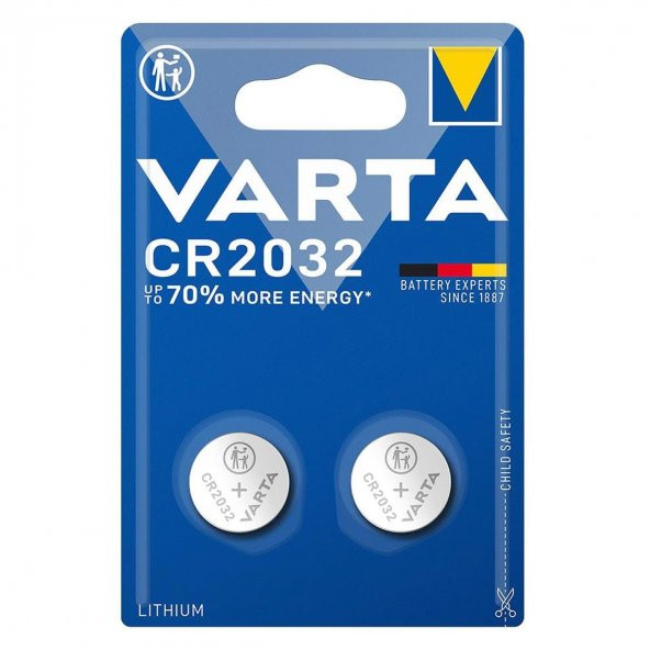 Varta CR2032 3V Lityum Pil 2li Paket ürün görseli 1
