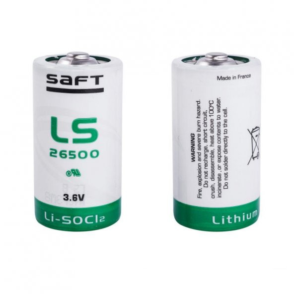 Saft LS26500 3.6V C Orta Boy Lityum Pil - Resim 2