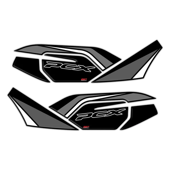 GP Kompozit Honda PCX 125 2021-2024 Uyumlu Yan Alt Ayak Pad Gri ürün görseli 1