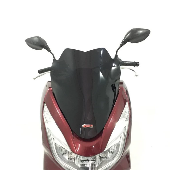 GP Kompozit Honda PCX 125 / 150 2014-2017 Uyumlu Spor Ön Cam Siyah ürün görseli 1