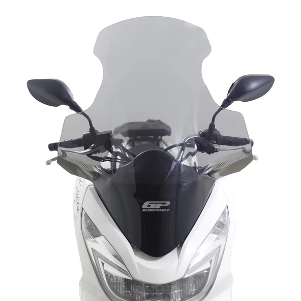 GP Kompozit Honda PCX 125 / 150 2014-2017 Uyumlu Elcikli Ön Cam Füme ürün görseli 1