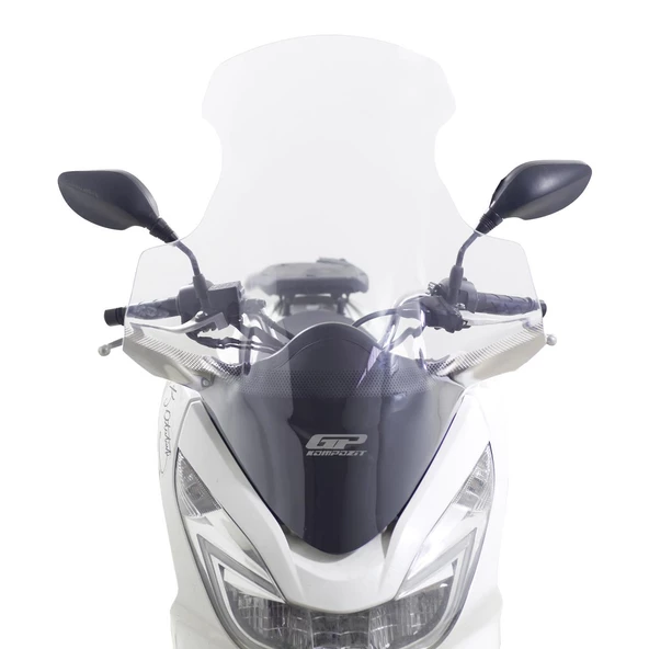 GP Kompozit Honda PCX 125 / 150 2014-2017 Uyumlu Elcikli Ön Cam Şeffaf ürün görseli 1