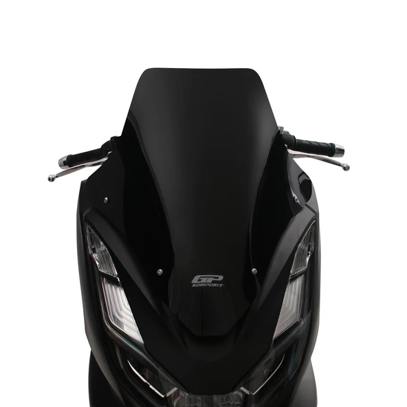 GP Kompozit Honda PCX 125 / 150 2021-2024 Uyumlu Spor Ön Cam Siyah ürün görseli 1