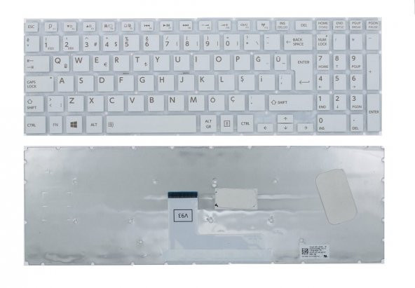 Toshiba Satellite L50-B-1M4 L50-B-1M5 L50-B-1M6 Klavye Beyaz TR ürün görseli 1