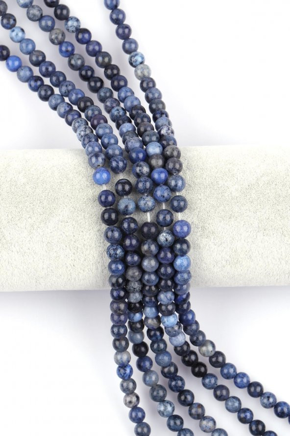 Dumortierite Doğal Taş Dizi 6 mm Küre Kesim ürün görseli 1