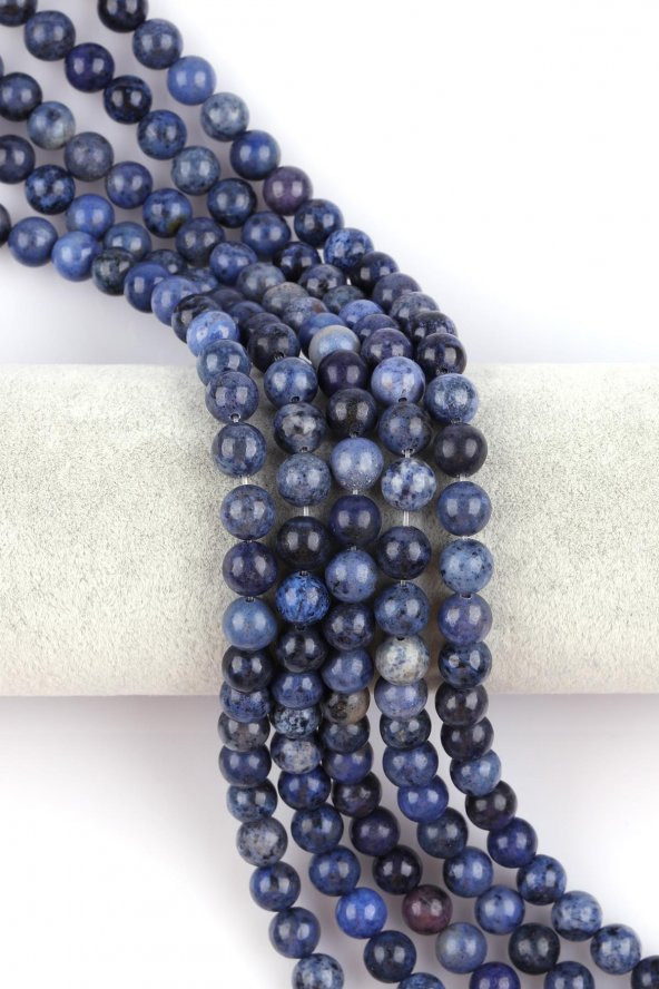 Dumortierite Doğal Taş Dizi 8 mm Küre Kesim ürün görseli 1