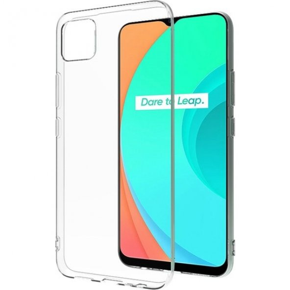 Realme C11 2021 Kılıf Lüx Kamera Korumalı Şeffaf Silikon Kılıf ürün görseli 1